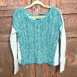 American Eagle Chunky Knit 2 Tone Sweater